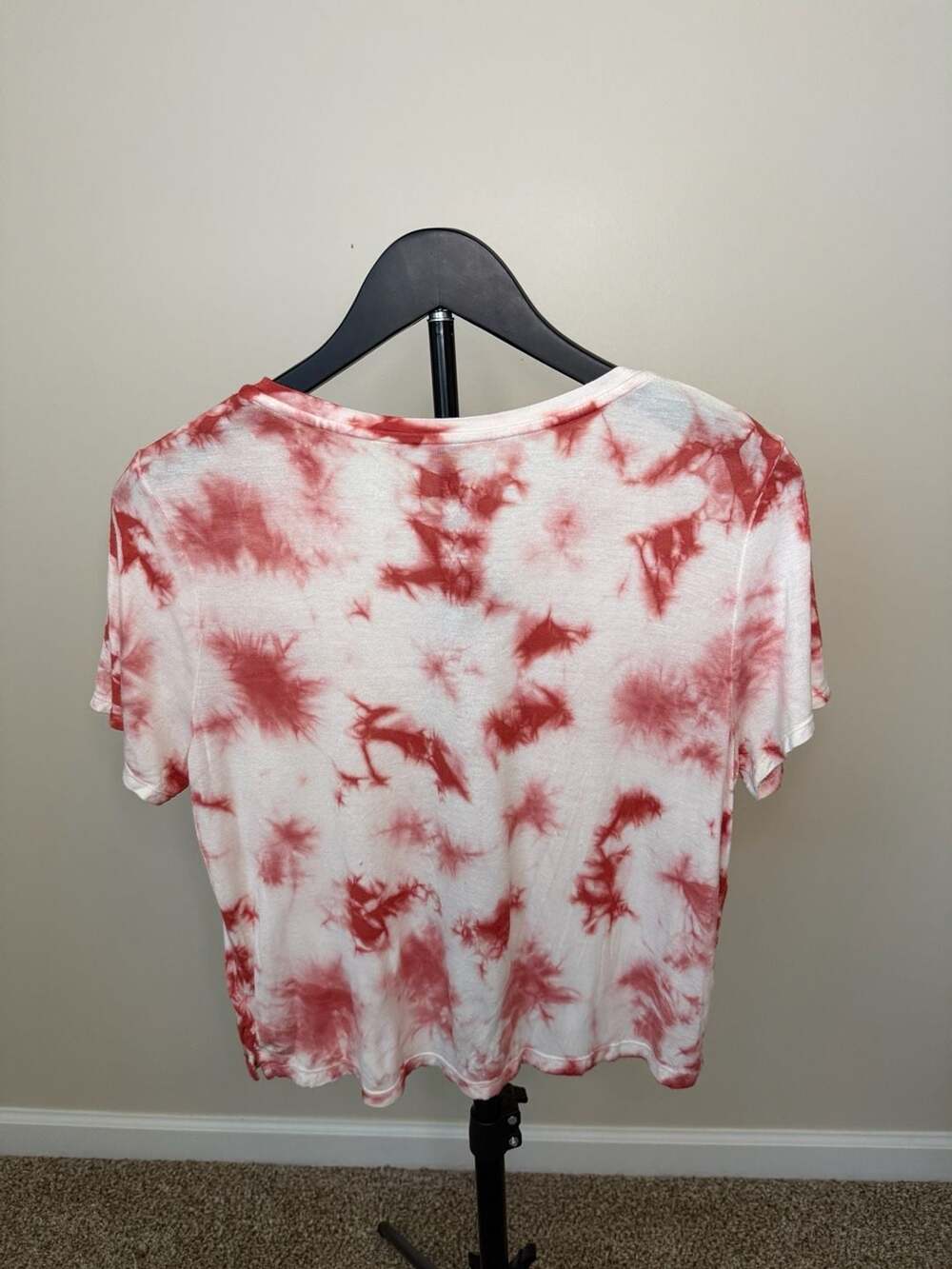 Prince & Fox Red and White Tie-Dye Marine Tee, Size Medium‎ - Picture 2 of 8
